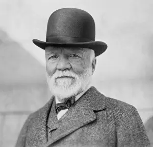 Businessman Prints: Andrew Carnegie on return from his annual visit to Europe