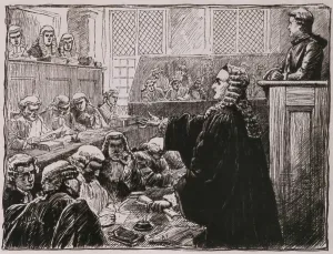 Lawyers Prints: Andrew Hamilton, Peter Zenger's (seated)