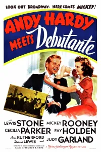 Straightening Tie Prints: ANDY HARDY MEETS DEBUTANTE, US poster art, from left: Mickey Rooney, Judy Garland, 1940