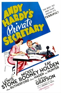 Secretary Prints: ANDY HARDY'S PRIVATE SECRETARY, US poster, Kathryn Grayson, Mickey Rooney, 1941