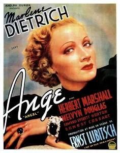 ANGEL (aka ANGE), Marlene Dietrich, (Belgian poster art), 1937