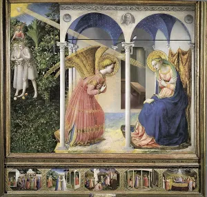 Firenze Prints: ANGELICO, Fra (1387-1455). The Annunciation