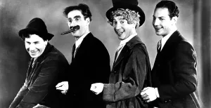 Chico Prints: ANIMAL CRACKERS, Chico Marx, Groucho Marx, Harpo Marx, Zeppo Marx, 1930, portrait