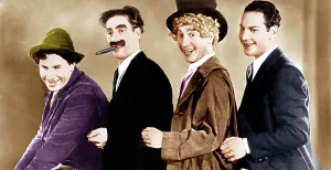 Comedians Prints: ANIMAL CRACKERS, from left: Chico Marx