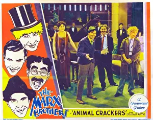 Chico Prints: ANIMAL CRACKERS, US lobbycard, left from top: Harpo Marx
