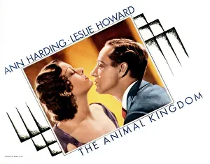 Lcp201602 Prints: THE ANIMAL KINGDOM, US lobbycard, from left, Myrna Loy, Leslie Howard, 1932