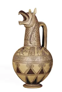 Animal-shaped jug. 8th-7th c. BC. Archaic Greek art. Ceramics. UNITED KINGDOM. London. The British Museum. AISA/Everett Collection**US SALES ONLY**