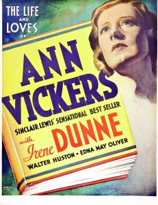 Dunne Prints: ANN VICKERS, Irene Dunne on poster art, 1933