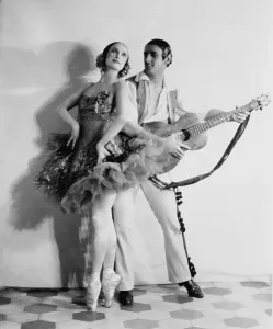 Ballerinas Prints: Anna Pavlova (1885-1931) dancing partner Lawrence Novikoff. Ca. 1925