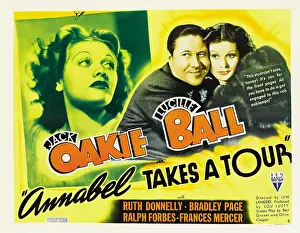 Oakie Prints: ANNABEL TAKES A TOUR, from left: Lucille Ball, Jack Oakie, Lucille Ball (far right), 1938
