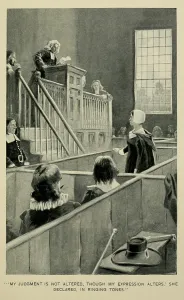 1650s Prints: Anne Hutchinson, charged with heresy and questioned before a tribunal for preaching the doctrine of pre-destination