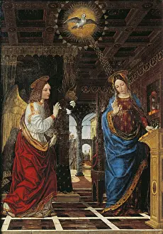 Board Prints: Annunciation, by Ambrogio da Fossano also known as Bergognone