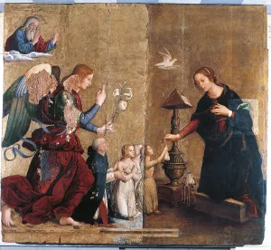 1485 Prints: Annunciation, by Antoniazzo Romano