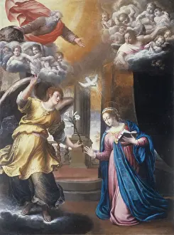 Santa Prints: Annunciation, by Bernardino Baldi