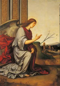 Gesturing Prints: The Annunciation, by Francesco Raibolini known as Francia