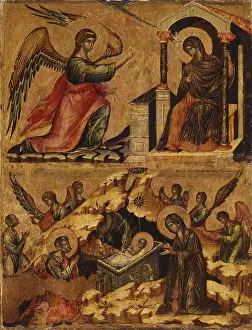 Angels Prints: Annunciation and Nativity, by Paolo Veneziano