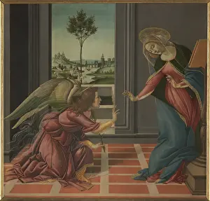 Sandro Filipepi Prints: The Annunciation, by Sandro Filipepi Known as Botticelli