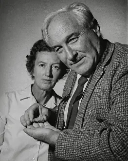 Lcgr1502 Prints: Anthropologists Mary Douglas Leakey and her husband Louis Leakey