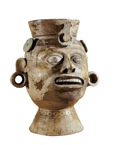 Anthropomorphic vase. ca. 800. Mixtec art. Terra-cotta. MEXICO. Mexico City. National Museum of Anthropology. AISA/Everett Collection**US SALES ONLY**