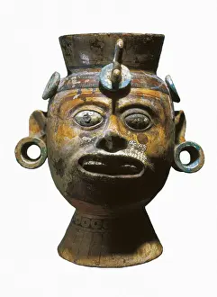 United Mexican States Prints: Anthropomorphic vase. ca. 800. Mixtec art