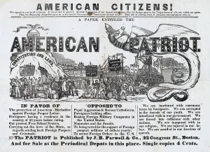 Irish Prints: Anti-Irish advertisement. An advertisement announcing publication of the 'American Citizen