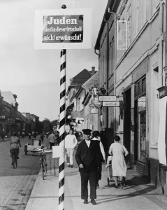 Street Scenes Prints: Anti-Semitic message in a Schwedt