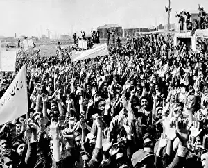 Anti British Prints: Anti-western demonstration in Iran in 1952