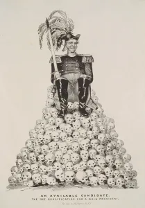 Zachary Prints: Anti-Whig cartoon of 1848, depicting a military uniformed 'available candidate