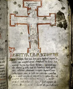 Antiphonary. 12th c. Fol.105. Romanesque art. Miniature Painting. SPAIN. Monistrol de Montserrat. Library of Montserrat Abbey. AISA/Everett Collection**US SALES ONLY**