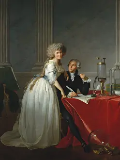 Long Prints: ANTOINE-LAURENT LAVOISIER AND HIS WIFE