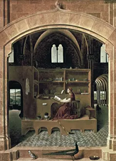 Jerome Prints: Antonello da Messina. Saint Jerome in his study