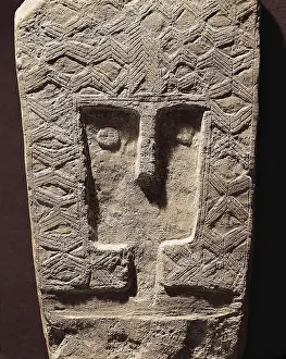 Complexion Prints: Antropomorphic stela. Chalcolithic