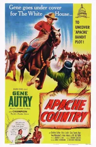 APACHE COUNTRY, poster art, Gene Autry, 1952