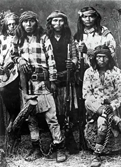 Apache Prints: APACHE INDIANS-A group of Apaches