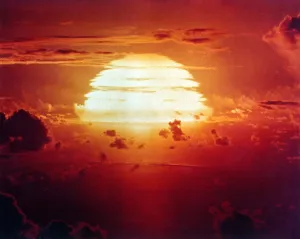 Atmospheric Tests Prints: The APACHE Shot, was a 1.85 megaton hydrogen bomb. Enewetak Atoll on July 8, 1956