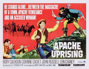 Rory Prints: APACHE UPRISING, US lobbycard, Rory Calhoun, (center), 1965