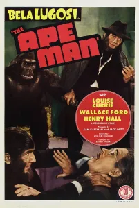 September Prints: THE APE MAN, US poster art, Bela Lugosi, Henry Hall, 1943