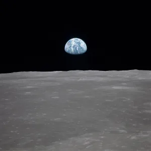 Astronomy Prints: Apollo 11 Earth rise over the Moon