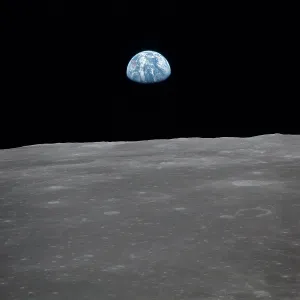 Astronomy Prints: Apollo 11 Earth rise over the Moon