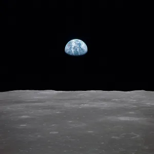 Astronomy Prints: Apollo 11 Earth rise over the Moon