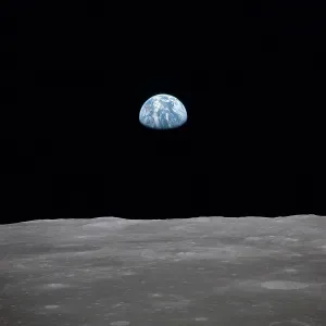 Astronomy Prints: Apollo 11 Earth rise over the Moon