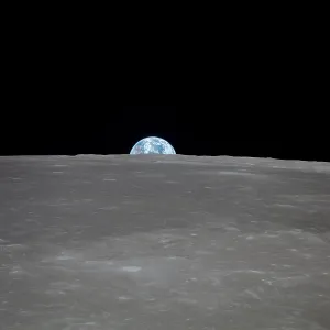 Astronomy Prints: Apollo 11 Earth rise over the Moon