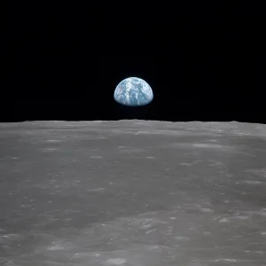 Astronomy Prints: Apollo 11 Earth rise over the Moon