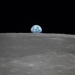 Astronomy Prints: Apollo 11 Earth rise over the Moon