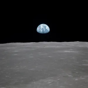 Astronomy Prints: Apollo 11 Earth rise over the Moon