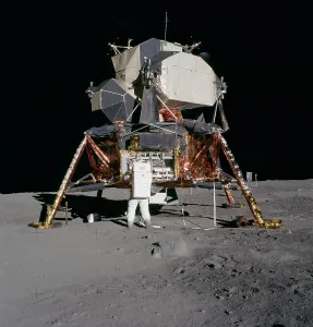 Eagle Prints: Apollo 11 Lunar Module on the Moon's surface