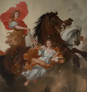 Costumes Prints: APOLLO AND AURORA, by Gerard de Lairesse, 1671, Dutch painting, oil on canvas