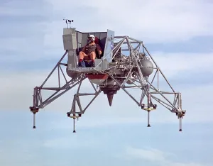 June Prints: Apollo Project's prototype of the Lunar Landing Module in an early test flight