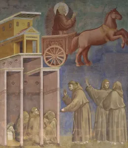 Habit Prints: Apparition of St. Francis in a chariot of fire
