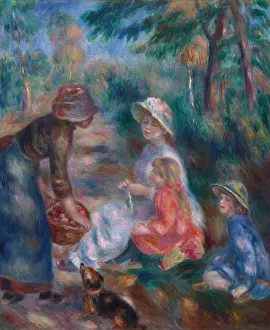 Girl Prints: The Apple Seller, 1890, by Pierre-Auguste Renoir
